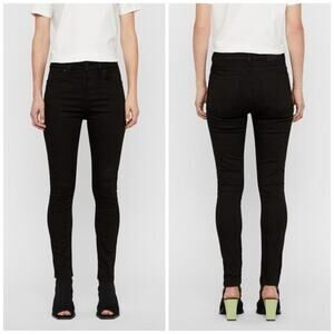 J Lindeberg Uma Black Jeans Highwaist Skinny Leg Women Size 28/30